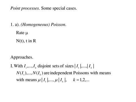 Point Processes Some Special Cases Ppt Download