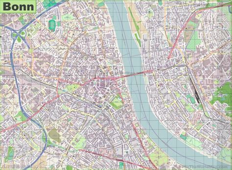 Large detailed map of Bonn - Ontheworldmap.com