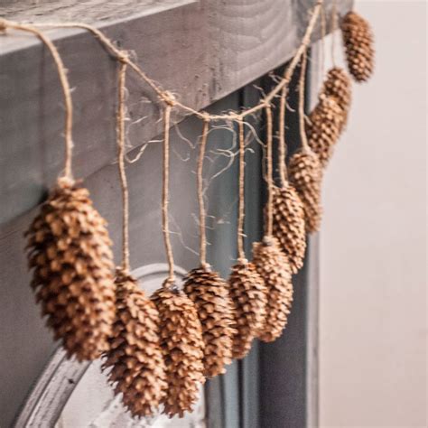 Simple Pinecone Garland Handmade Christmas Series Cottage