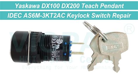 IDEC AS6M 3KT2AC Yaskawa DX100 DX200 MOTOMAN Teach Pendant Key Switch