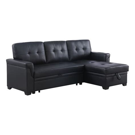 Black Sleeper Sofa Leather | Cabinets Matttroy