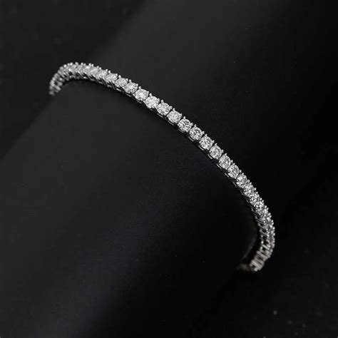 10k Solid Gold Vvs Moissanite Tennis Bracelet Hip Hop Minimalist