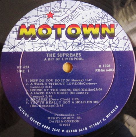 The Supremes A Bit Of Liverpool Lp Motown Mt