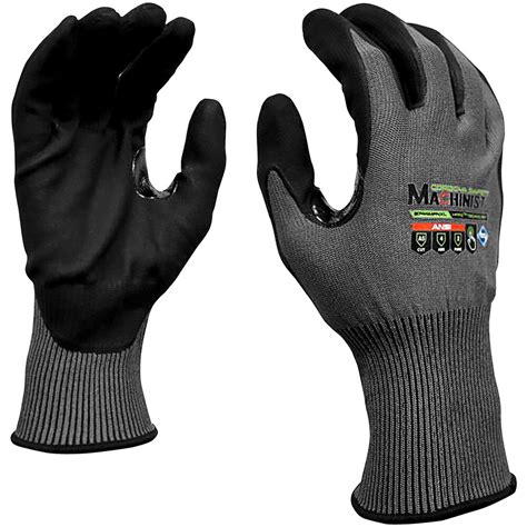 Cordova Machinist Dark Gray HPPG Cut Resistant Gloves With Black