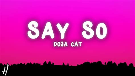 Doja Cat Say So Lyrics Youtube