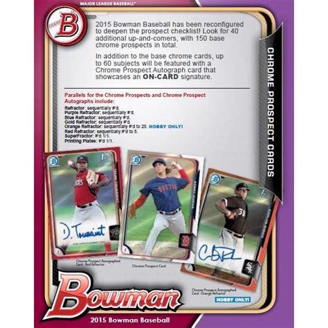 MLB 2015 BOWMAN BASEBALL HOBBY BOX 110120140030 トレカショップ二木 通販