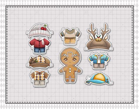 Commission Paper Doll Gingerbread Boy By Jiyu Yuji On Deviantart