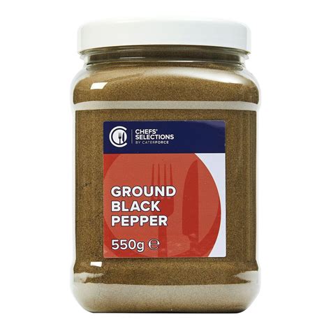 Chefs Selections Ground Black Pepper 6 X 550g Caterforce