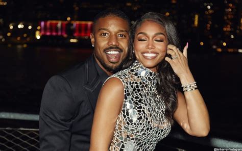 Michael B Jordan Sweetly Kisses Girlfriend Lori Harvey During Their