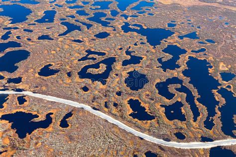 Aerial Photos Of Arctic Tundra Wetlands Stock Photo Image Of Tundra