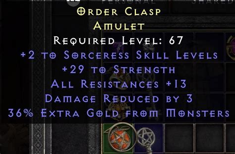 Price Check On This Rare Ammy 2 To Sorc Skills 29 To Str 13 All Res