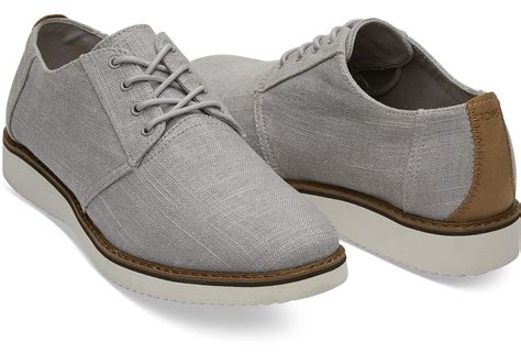 TOMS Grey Linen Men's Preston Dress Shoes in Gray for Men - Lyst