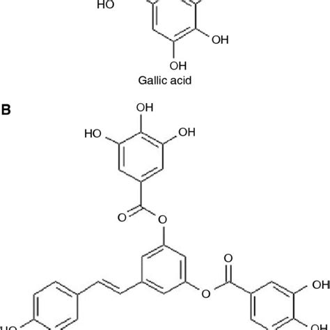 Chemical Structures Of A Gallic Acid Ga And B Download Scientific Diagram