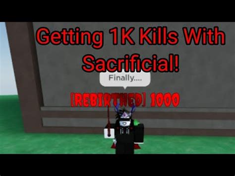 K Sacrifical Showcase Roblox Killstreak Sword Fighting Youtube