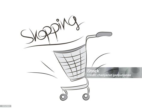 Ilustración De La Ilustración Vectorial Del Carrito De Compras Del