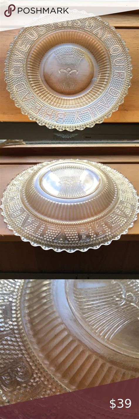 Early American Pattern Glass Society Platter Pattern Glass Patterned