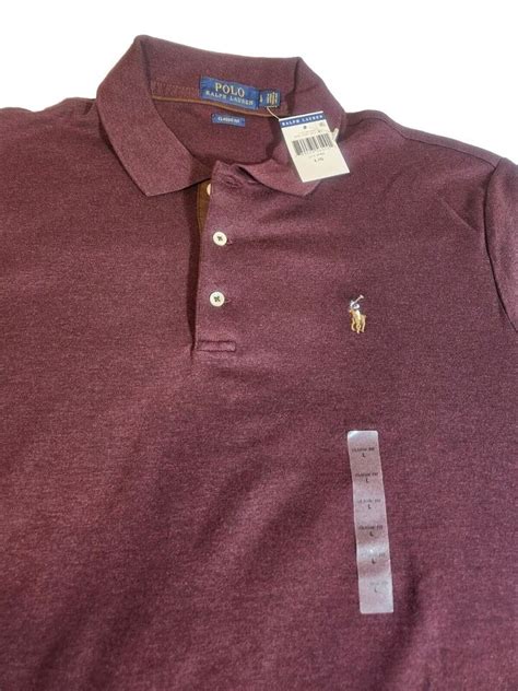 Nwt Polo Ralph Lauren Long Sleeve Classic Fit Soft Touch Polo Shirt Wine Ebay