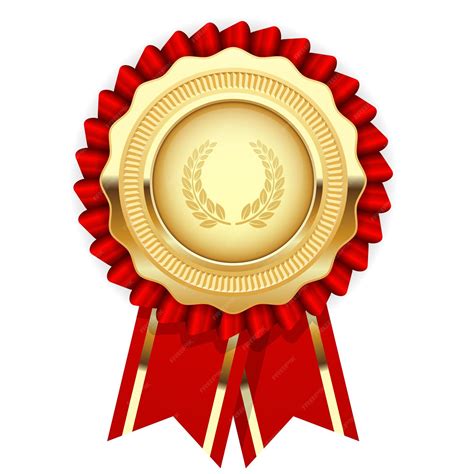 Premium Vector Blank Award Template Rosette With Golden Medal