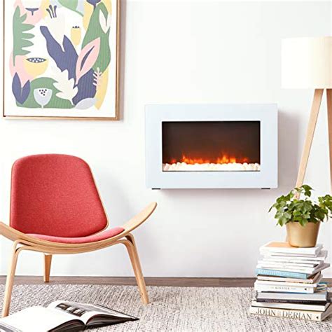 Cambridge Callisto In Wall Mount Electric Fireplace In White With