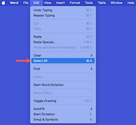 How To Select All Text In Word Documents