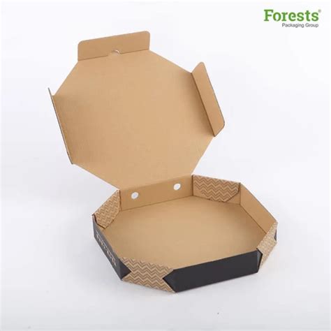 Custom Corrugated Takeaway Packaging Pizza Food Paper Box China Kraft