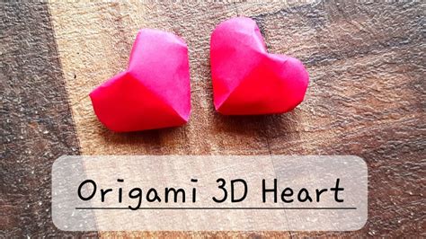 Diy Origami 3d Heart Diy Paper Heart 3d Paper Heart Paper Crafts Shrutiz Youtube