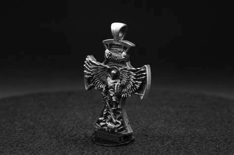 Saint Michael Cross Pendant Gold Spartan