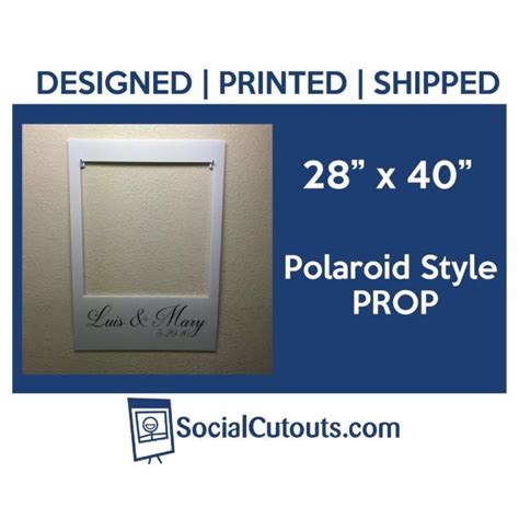 Large Printed And Shipped Polaroid Style Wedding Cutout Frame 2479379