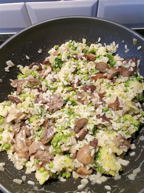 Risotto Met Paddenstoelen Broccoli Doperwtjes Kookpassie Willy Holt