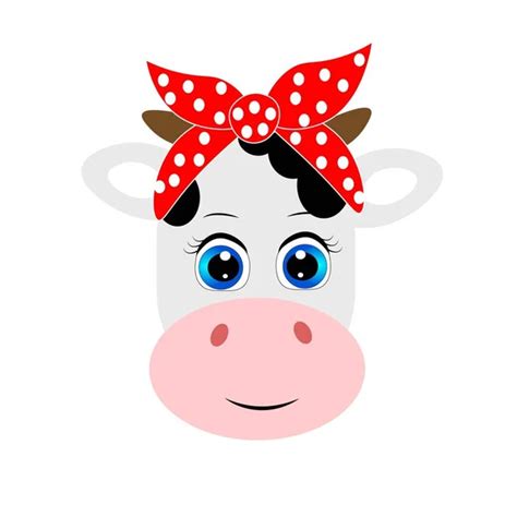 Cute Cow Face Head Cartoon Illustration Stock Image Everypixel