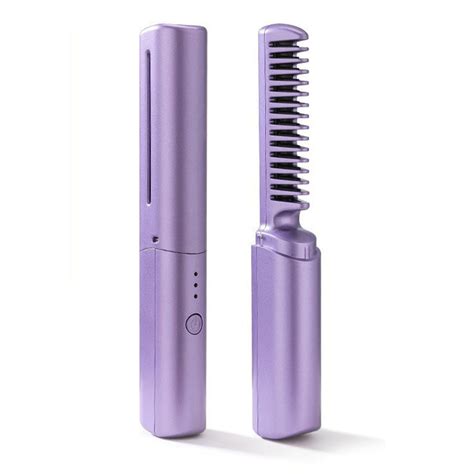 Litie Cordless Hot Hair Comb Portable Mini Heating Hair Straightener Brush Usb Rechargeable