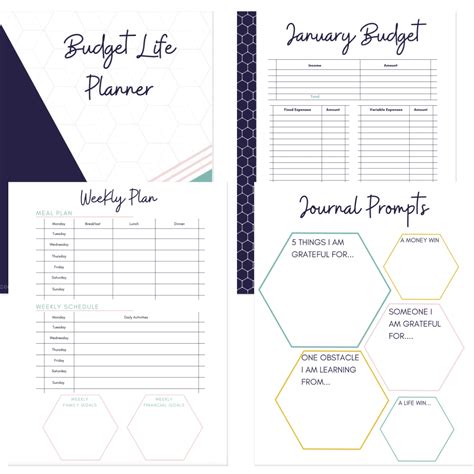 budget life planner modern version inspired budget