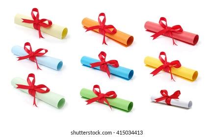 Diploma Close Paper Scroll Red Ribbon Stock Photo 415034413 Shutterstock