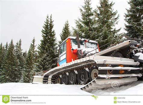 Ratrak Or Snowcat Specialized Vehicle For Snow Stock Photo Image Of