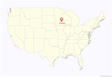 Map of McIntire city