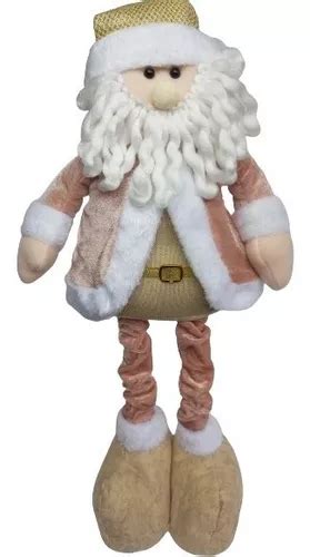 Papai Noel Em P Natal Luxo Rose Gold Decora Enfeite Cm