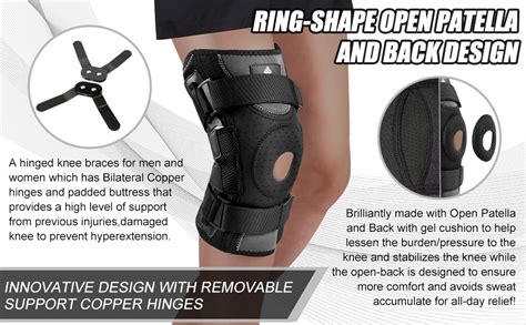 Neenca Professional Hinged Knee Brace Dual Side Stabilizers For Knee