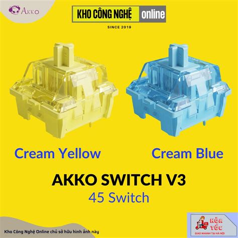 Akko Cream Yellowblue V3 Switch Cream V3 Linear 3 Pin Dùng Cho Bàn