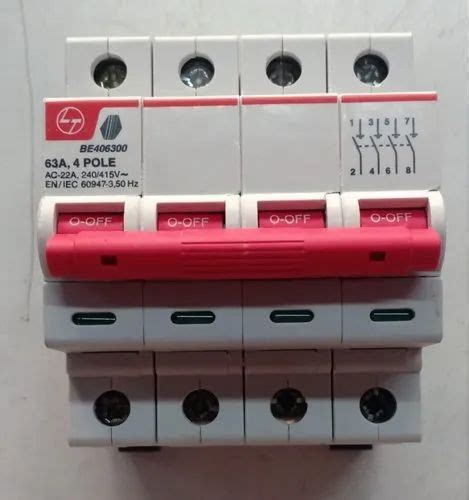 L T BE 406300 63A Four Pole Isolator Switch At Rs 1500 Piece MCB