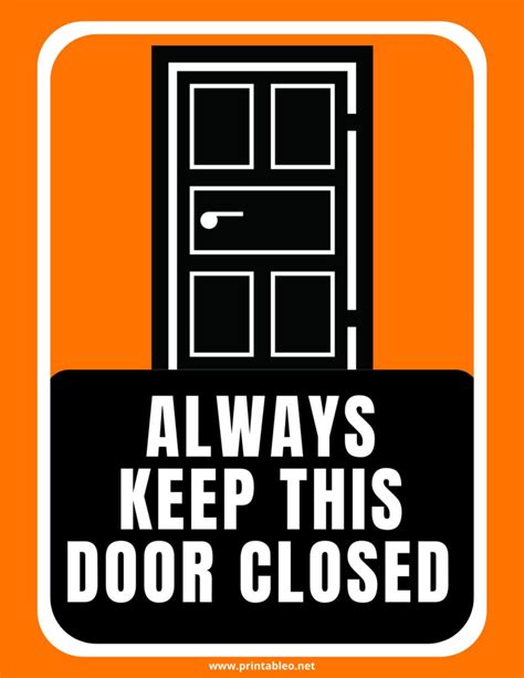 50 Printable Please Close Door Sign Printableocom