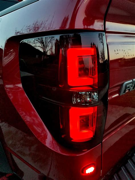 Recon 264368rbk Ford F150 And Raptor 09 14 Oled Tail Lights Dark Red Smoked Lens Ford F150