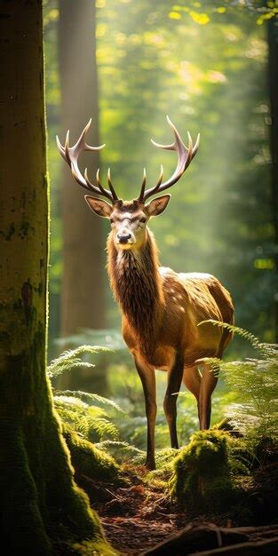 Premium AI Image | Beautiful deer portrait wild animal photography in ...