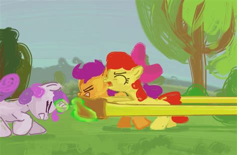 Safe Artist Mandumustbasukanemen Apple Bloom Scootaloo