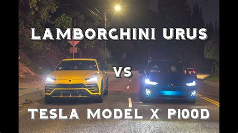 LAMBORGHINI URUS VS TESLA P100D YouTube