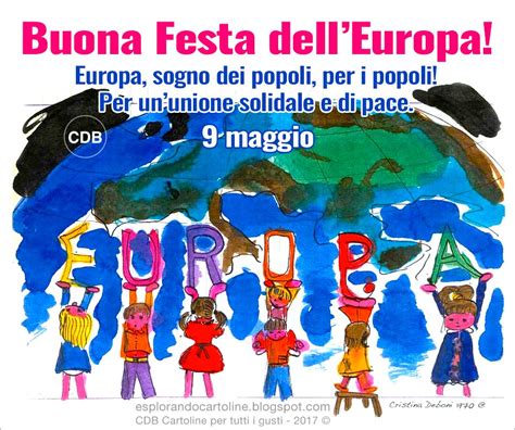 Esplorando Cartoline Cartolina Buona Festa Dell Europa Maggio