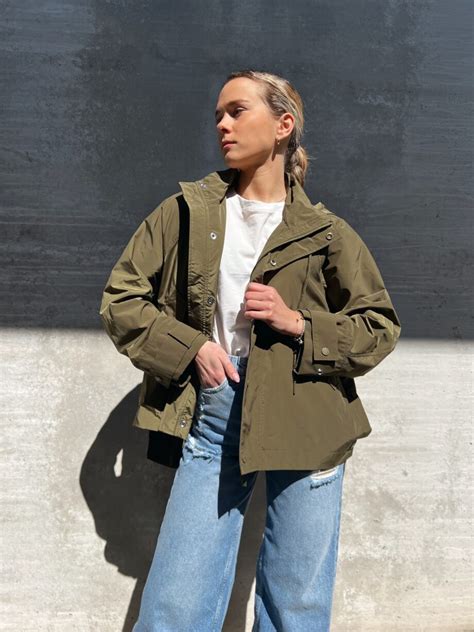 Trench Corto Oversize Verde Militare Vicolo Scintille Store