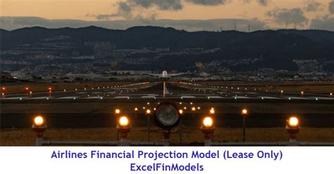 Excel Template Airline Financial Projection Model Aircraft Lease