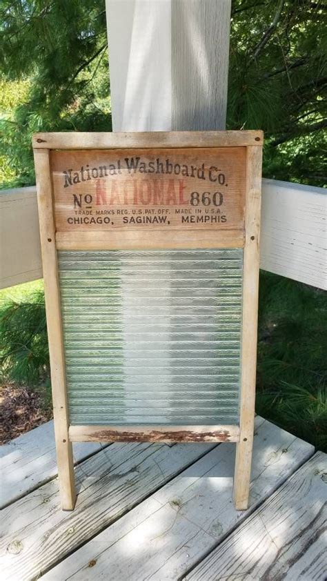 Antique NATIONAL Washboard Co Washboard No 860 Wood Etsy