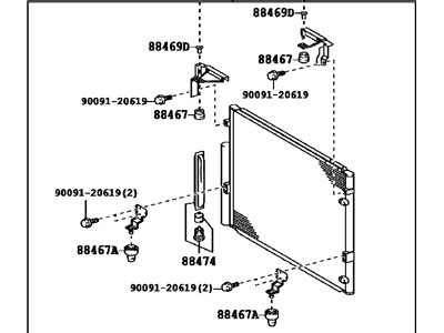 88460 60560 Genuine Lexus CONDENSER Assembly