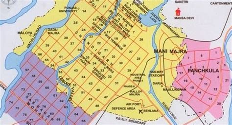 Map Of Chandigarh Panchkula And Mohali For Tricity Exploration